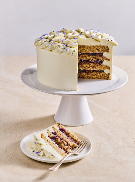 Gâteau au thé Earl Grey et aux bleuets