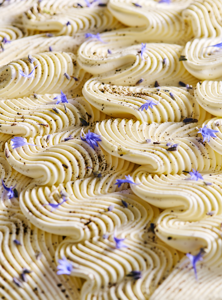 Gâteau au thé Earl Grey et aux bleuets
