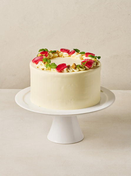 Gâteau à la rhubarbe et aux amandes